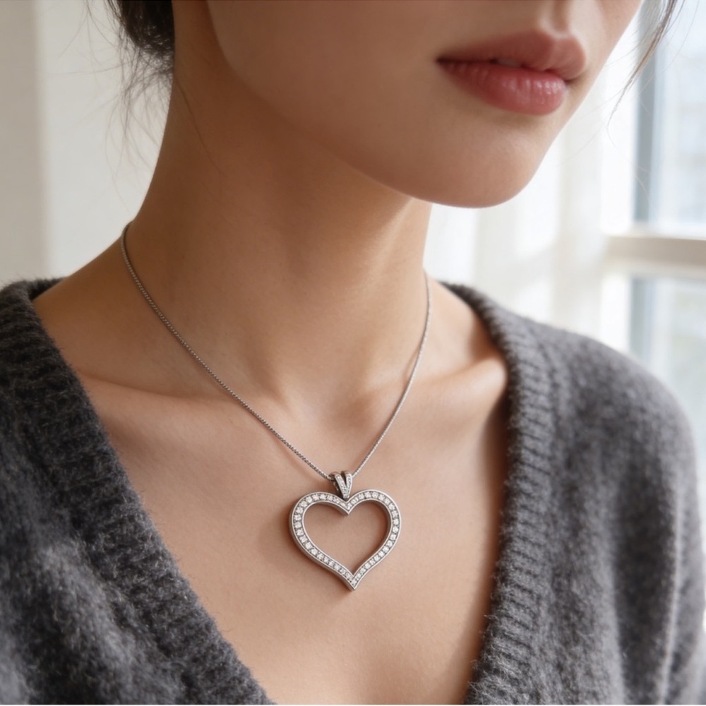 Brighton Silver Open Heart Necklace